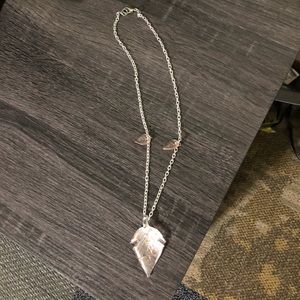 Glass leaf necklace